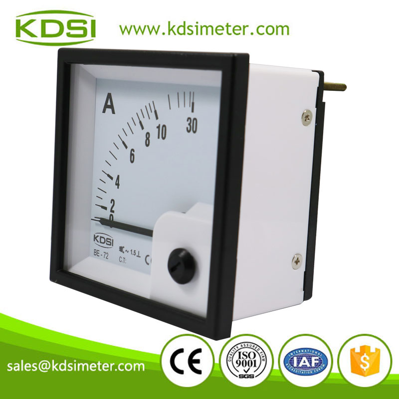 Taiwan technology BE-72 AC10A 3 times overload analog panel ammeter for electric generator