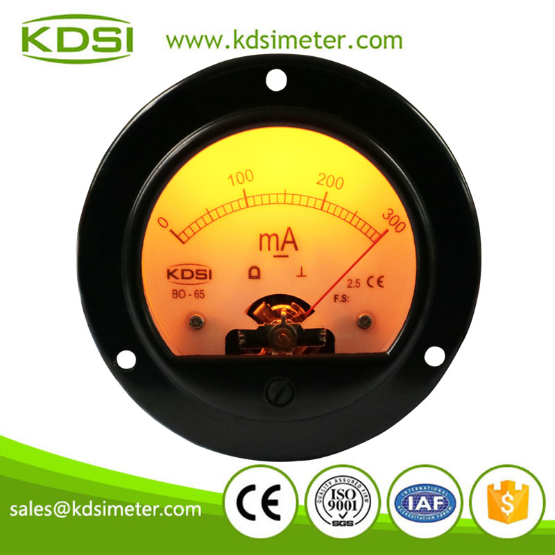 Classical BO-65 DC300mA analog gold backlighting panel milliammeter