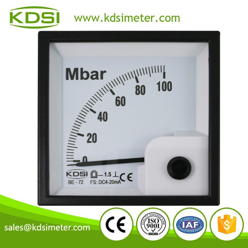 Portable precise BE-72 DC4-20mA 100Mbar dc analog pressure meter with ammeter output