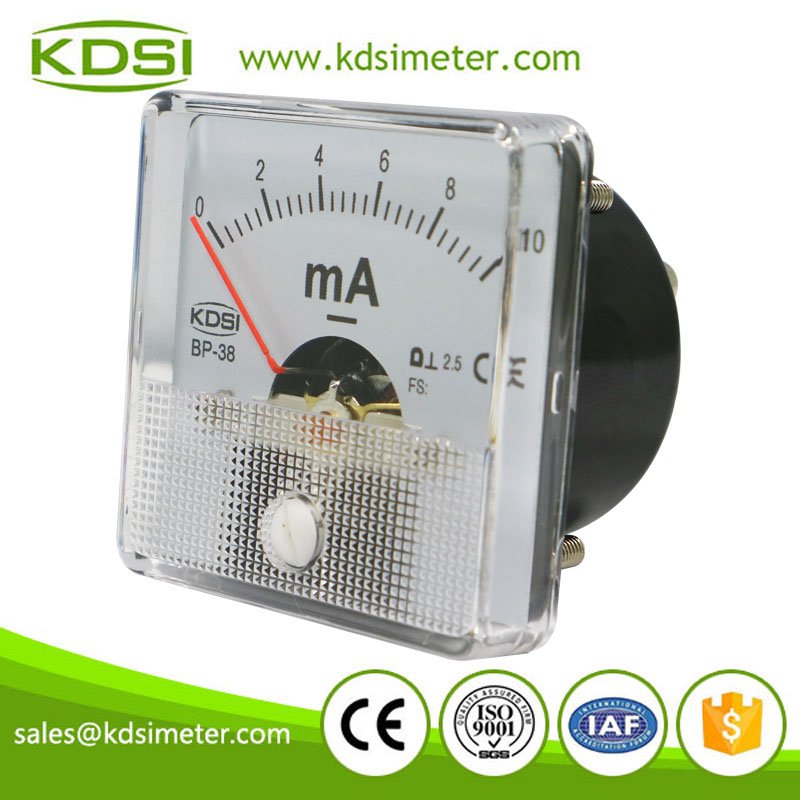 Factory direct sales mini BP-38 DC10mA analog panel dc milliammeter