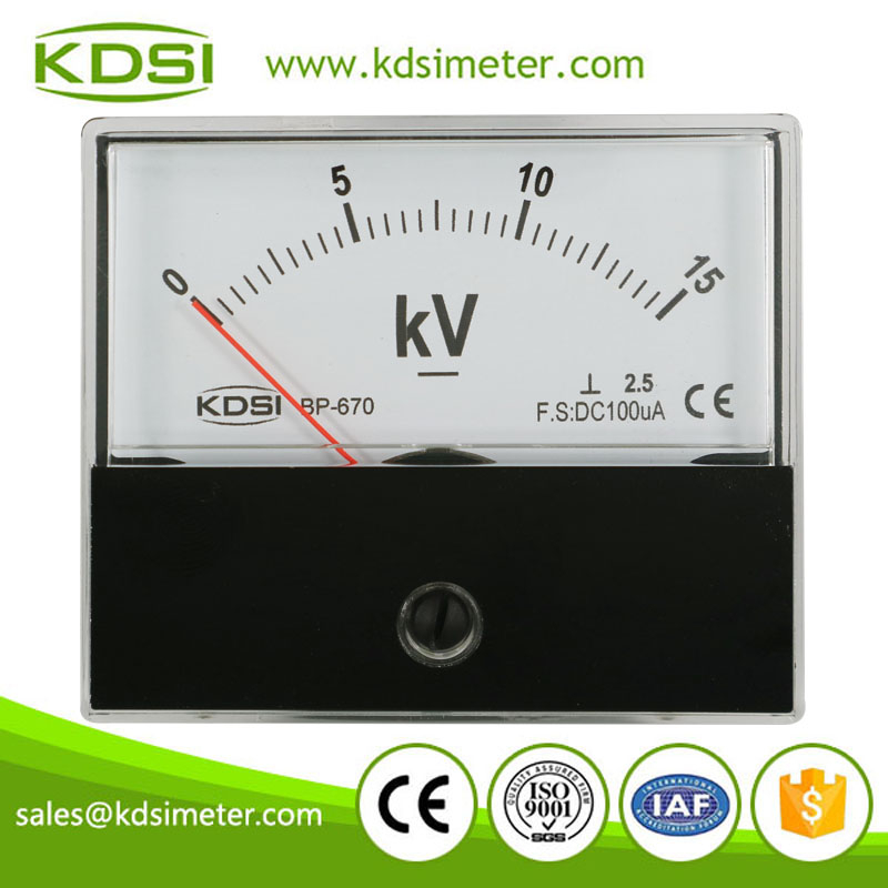 China Supplier BP-670 DC100uA 15kV analog panel voltage micro ammeter with output
