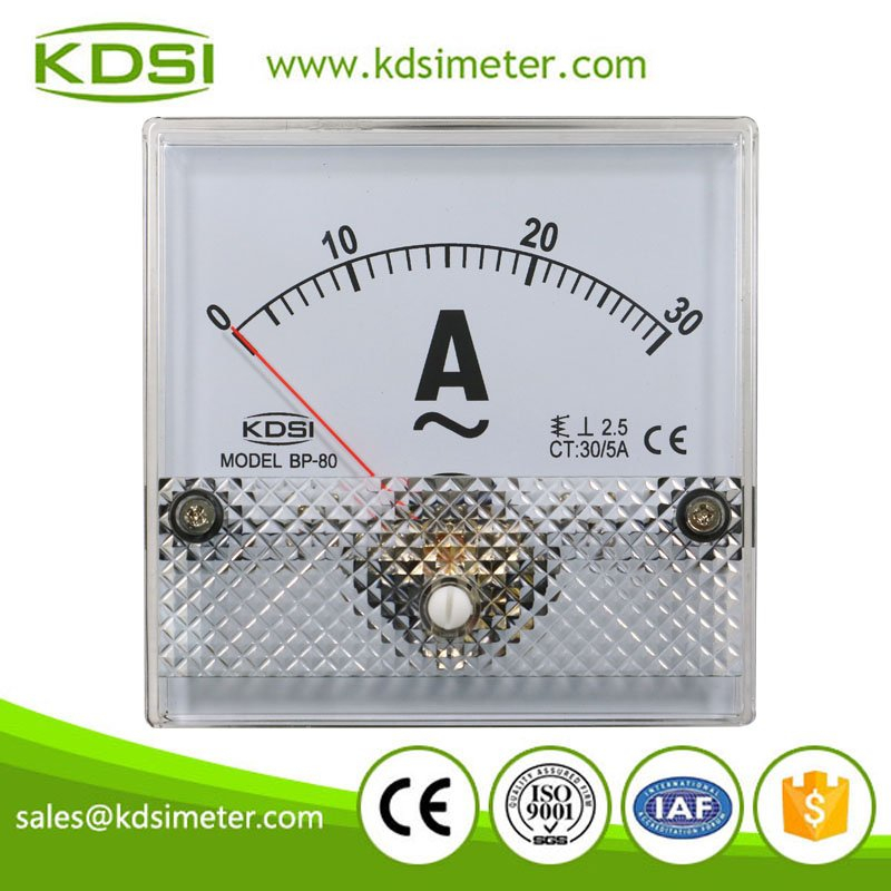 China Supplier BP-80 AC30/5A panel analog ac ampere meter