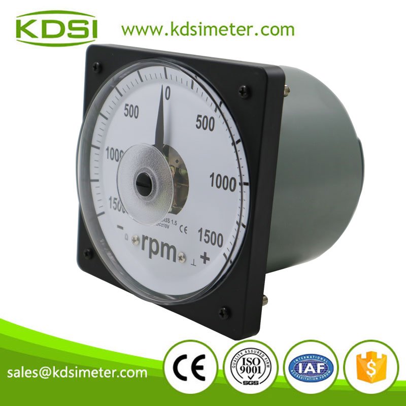 Manufacturer analog display LS-110 DC+-10V+-1500rpm wide angle tachometer for vessel for train
