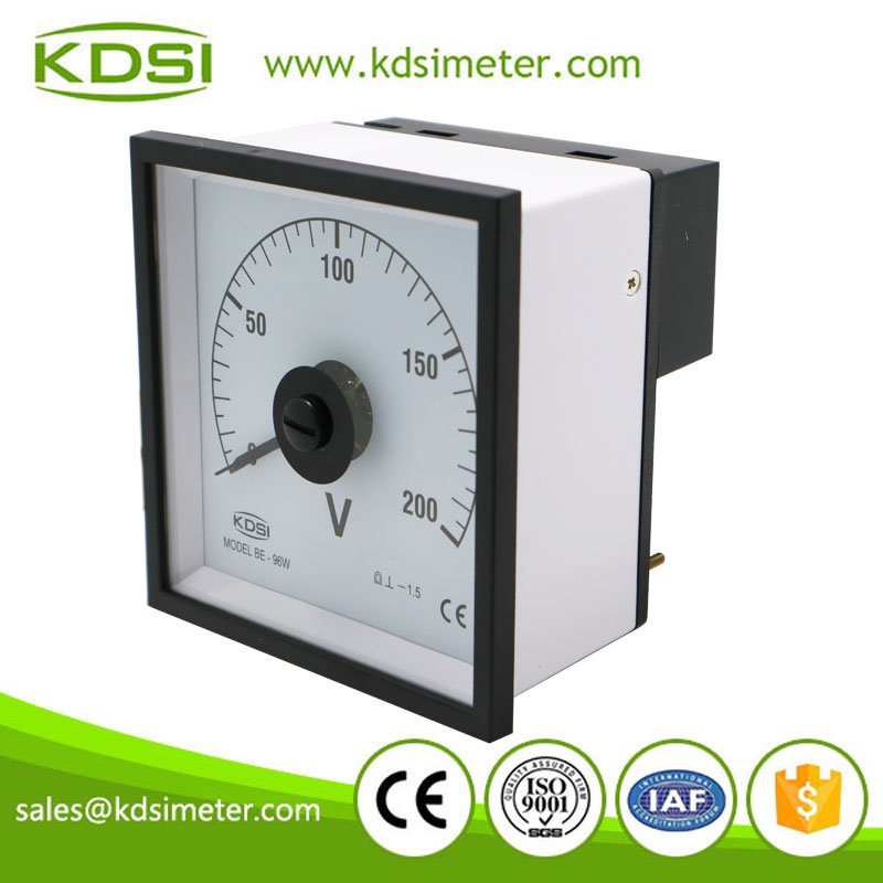 Manufacturer KDSI BE-96W DC200V Direct Input Analog Panel Meter Voltage Meter
