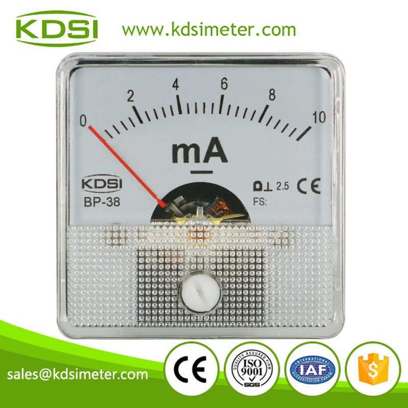 Factory direct sales mini BP-38 DC10mA analog panel dc milliammeter