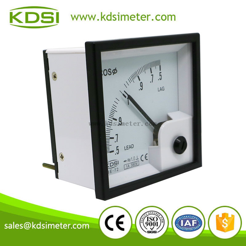 Factory direct sales BE-72 cos 1A 380V 0.5lead-1-0.5lag panel power factor meter