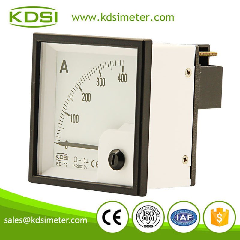 High quality professional BE-72 72*72 DC10V 400A analog dc voltage amp meter