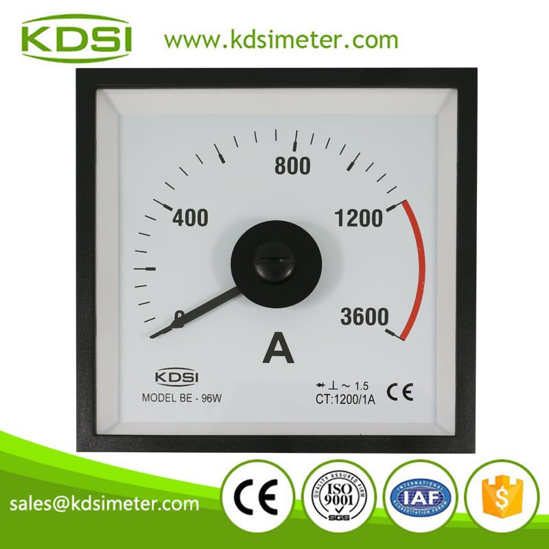 Original manufaturer marine meter BE-96W AC1200/1A 3times overload wide angle ampere current meter