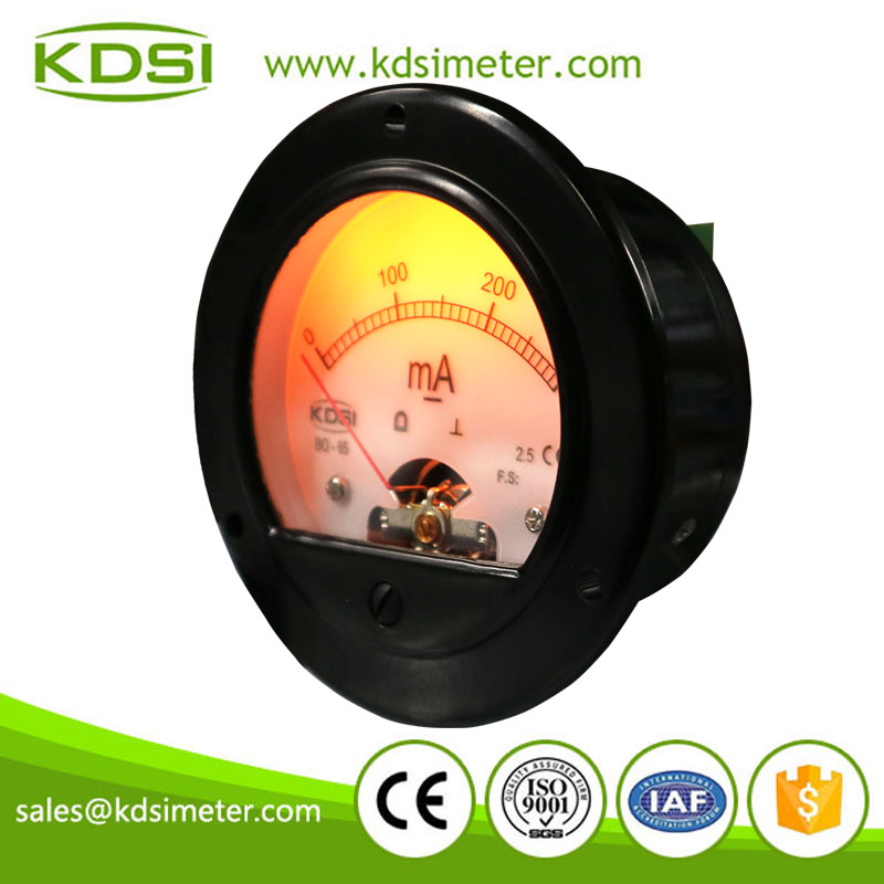 Classical BO-65 DC300mA analog gold backlighting panel milliammeter
