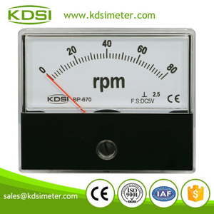 Measurement moving coil BP-670 DC5V 80rpm analog panel rpm meter