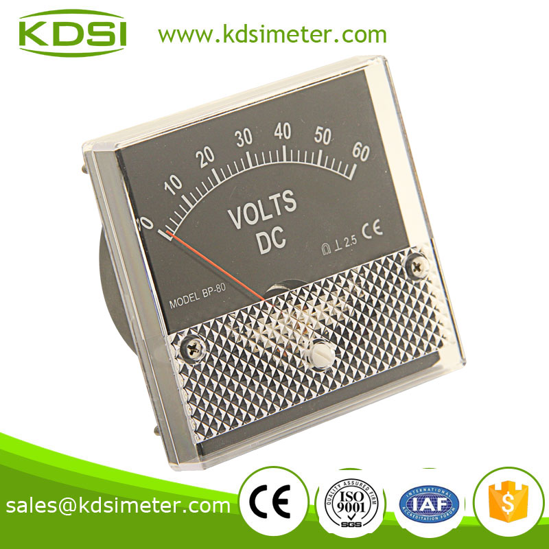 BP-80 80*80 DC Voltmeter DC60V analog types of energy meter panel meter