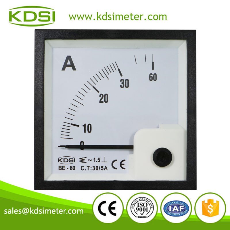 Hot Selling Good Quality BE-80 AC30/5A analog panel ac ampere meter