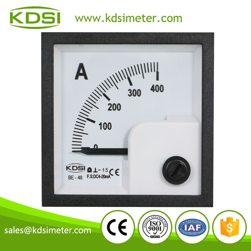 Hot Selling Good Quality BE-48 48*48mm DC4-20mA 400A analog panel ampere meter