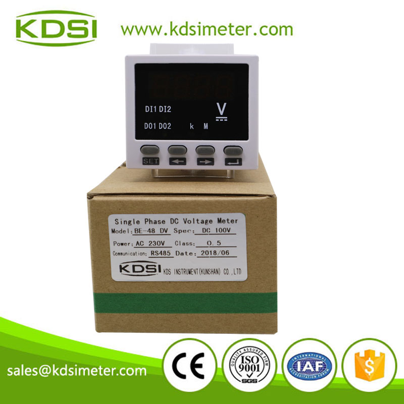 KDSI 4 digits LED display BE-48DV DC100V AC230V with RS485 digital voltmeter