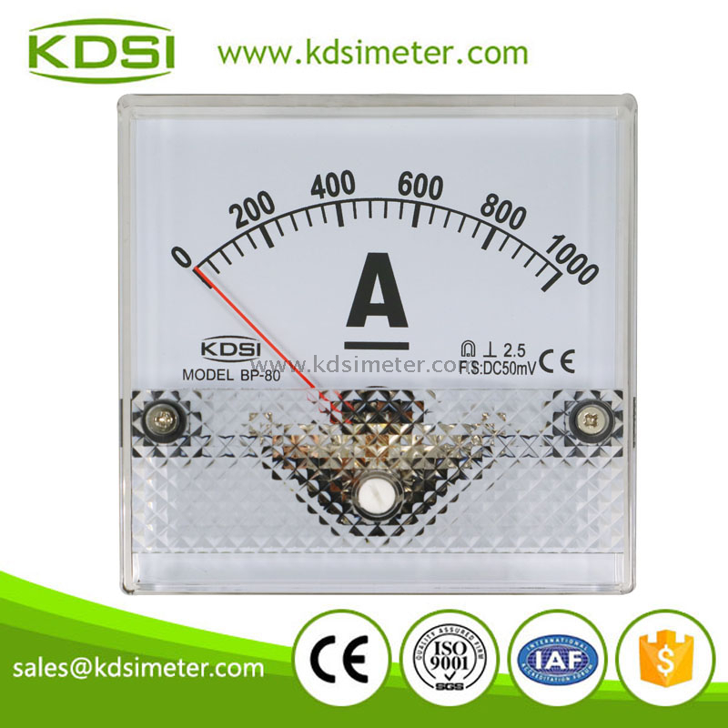 Safe to operate BP-80 DC50mV 1000A analog dc ammeter for welding machine