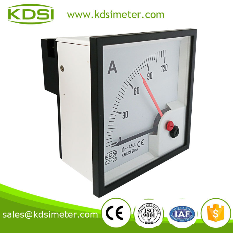 CE certificate Taiwan technology BE-96 DC4-20mA 120A double pointer analog dc ammeter