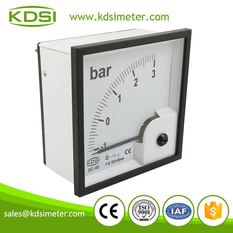 Taiwan technology BE-96 96*96 DC4-20mA -1-3bar panel pressure meter