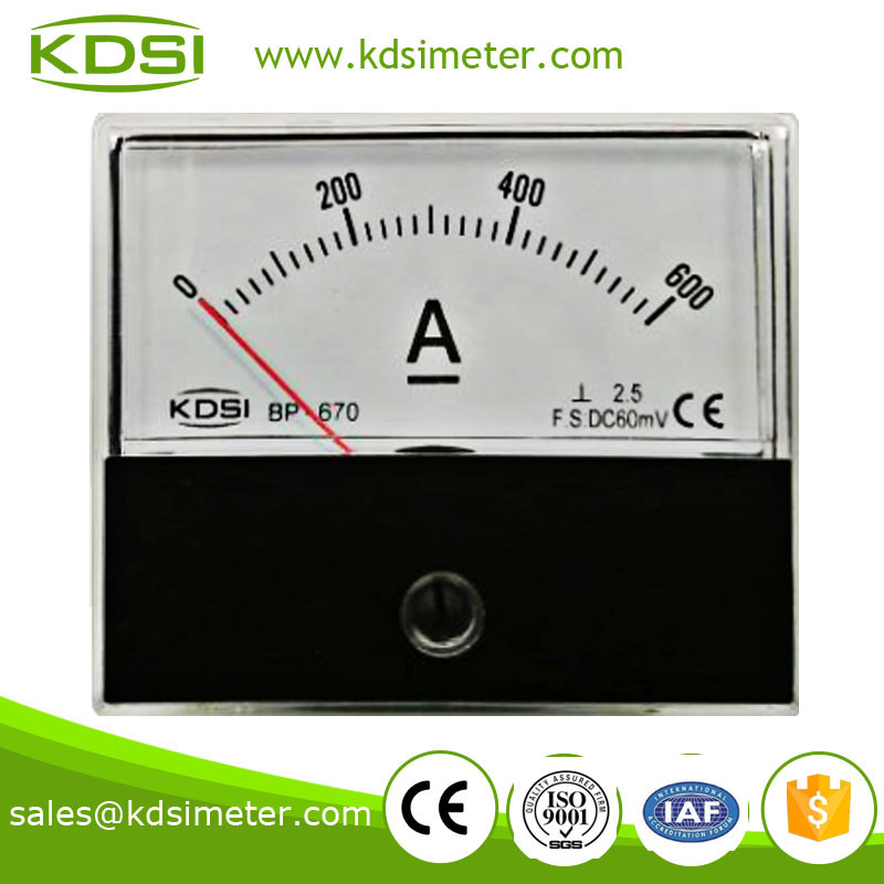 Easy installation BP-670 DC60mV 600A industrial ampere meter