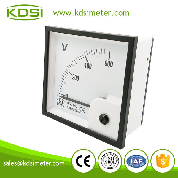 Square type BE-96 96*96 DC4-20mA AC600V display ammeter and voltmeter panel