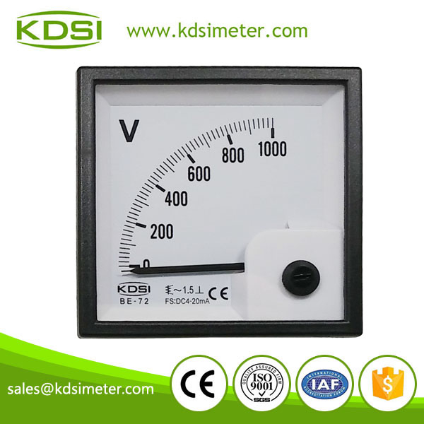 Factory direct sales BE-72 72*72 DC4-20mA AC1000V panel ammeter and voltmeter