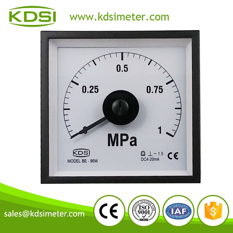 Hot sales wide Angle Meter BE-96W DC4-20mA 1MPa pressure gauge for marine 
