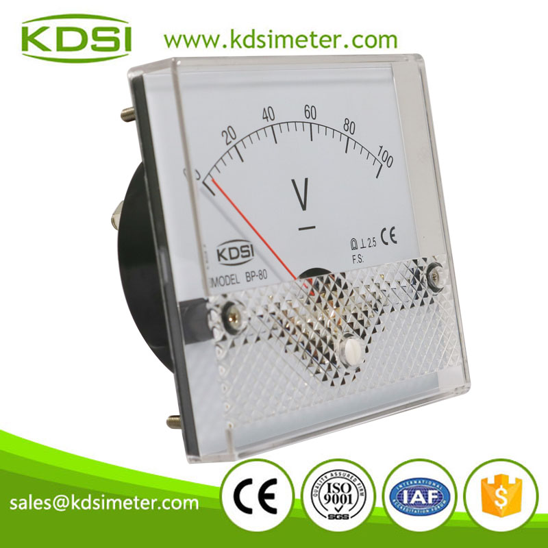 Factory direct sales BP-80 DC100V panel dc analog battery voltage meter