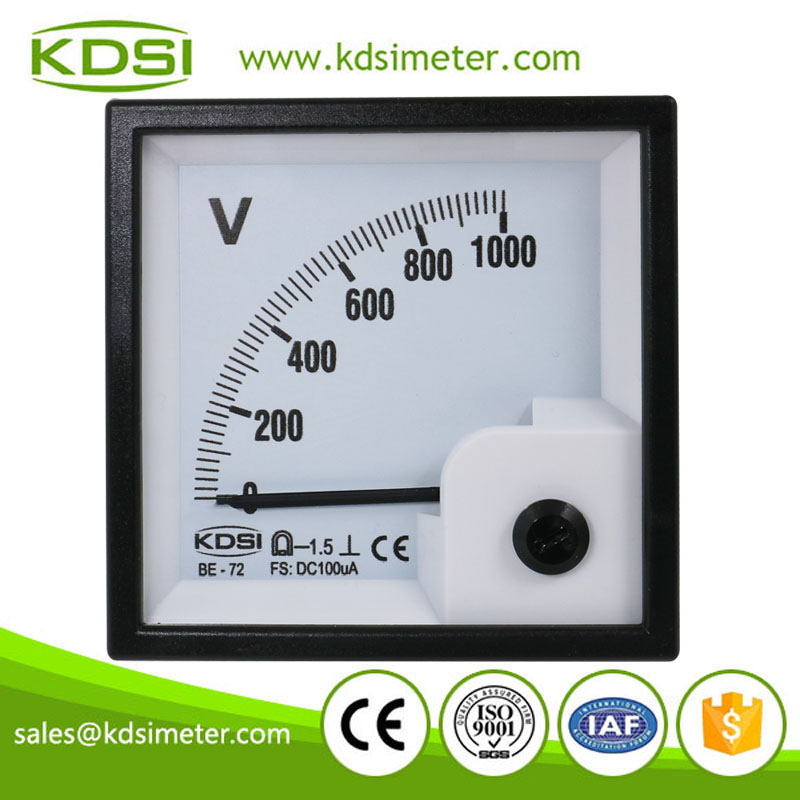 Factory direct sales BE-72 DC100uA 1000V analog panel voltmeter and ammeter