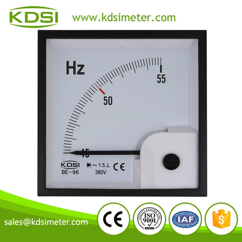 20 Year Top Manufacturer of CE,ISO passed BE-96 45-55Hz 380V analog panel electrical frequency meter