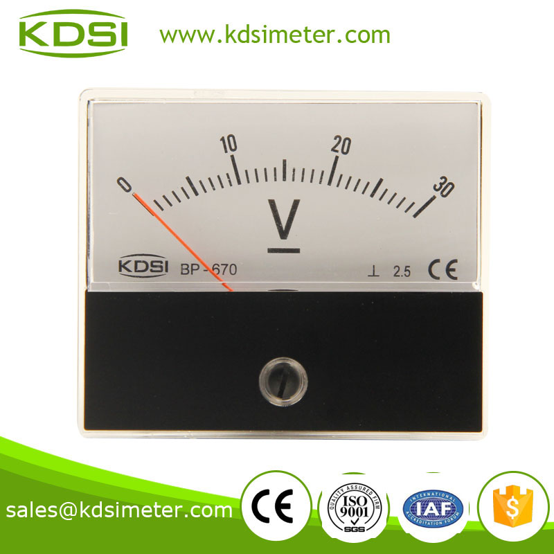 Small & high sensitivity BP-670 60*70 DC30V DC Voltmeter