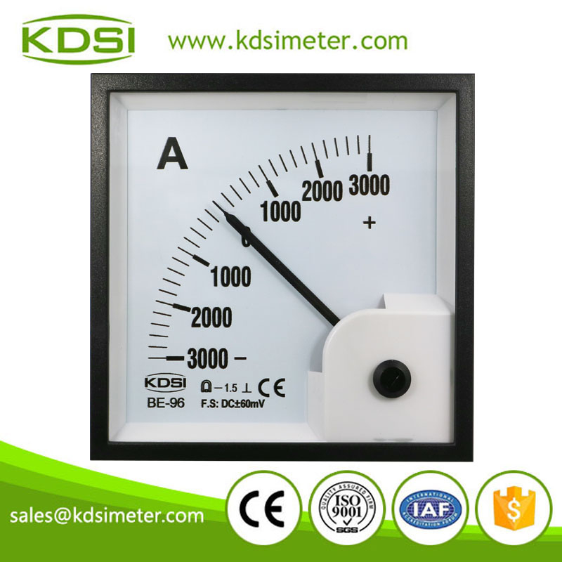 New Hot Sale Smart BE-96 DC+-60mV+-3000A analog panel amp meter zero in the center