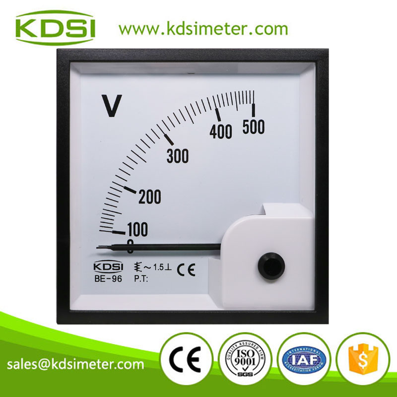 Industrial universal BE-96 AC500V analog panel voltmeter ac 0-500v