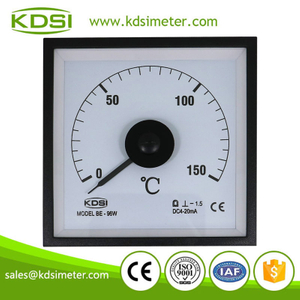 CE certificate wide angle BE-96W DC4-20mA 150C analog panel amp temperature meter