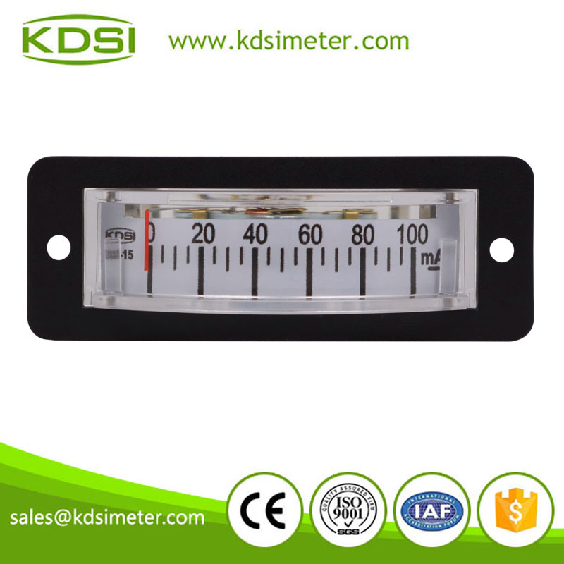 Portable precise BP-15 DC100mA analog panel mini thin edgewise milliammeter