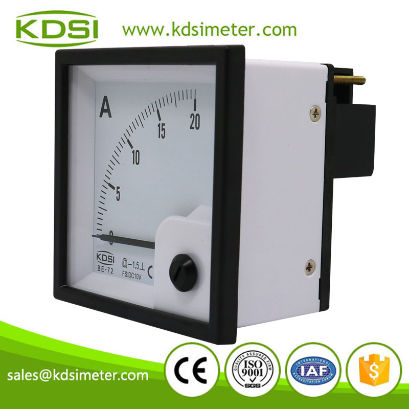 KDSI electronic apparatus BE-72 DC10V 20A analog dc panel mount ammeter