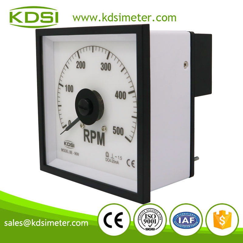 CE Approved BE-96W DC4-20mA 500rpm backlighting analog panel engine rpm tachometer