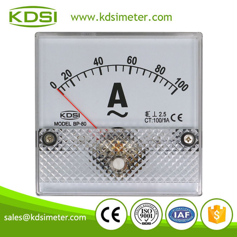 Original manufacturer high Quality BP-80 AC100/1A analog ac ampere panel ammeter