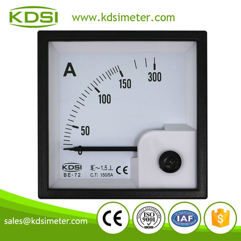 High quality professional BE-72 72*72 AC150/5A analog amp current panel meter