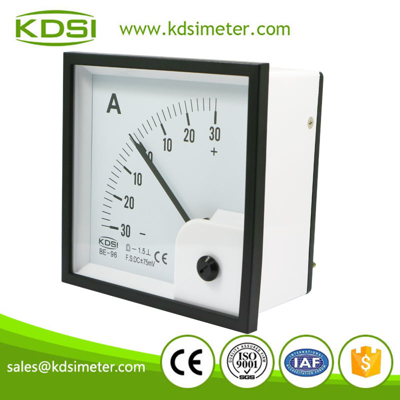 Factory direct sales BE-96 DC+-75mV+-30A panel amp current electric meter analog