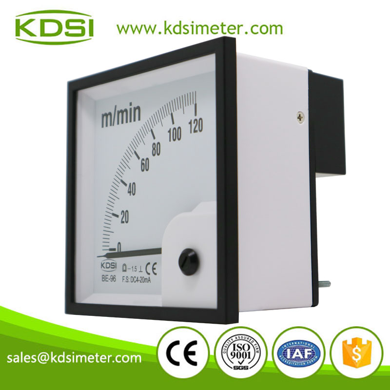 Hot Selling Good Quality BE-96 DC4-20mA 120m/min analog panel amp speed meter