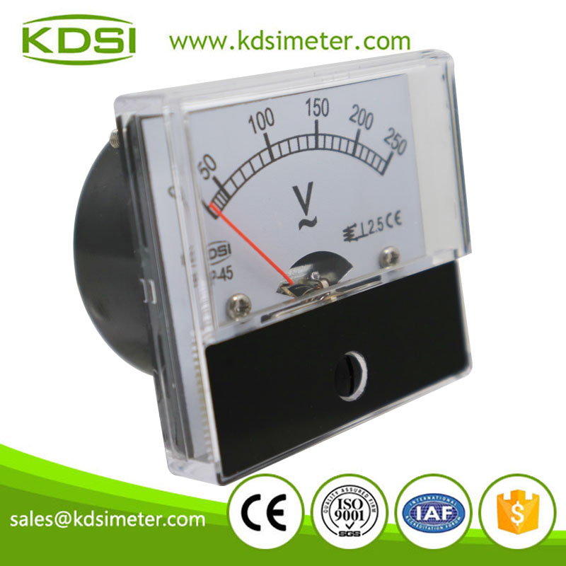 Easy installation BP-45 AC250V mini panel analog ac ammeter ac voltmeter