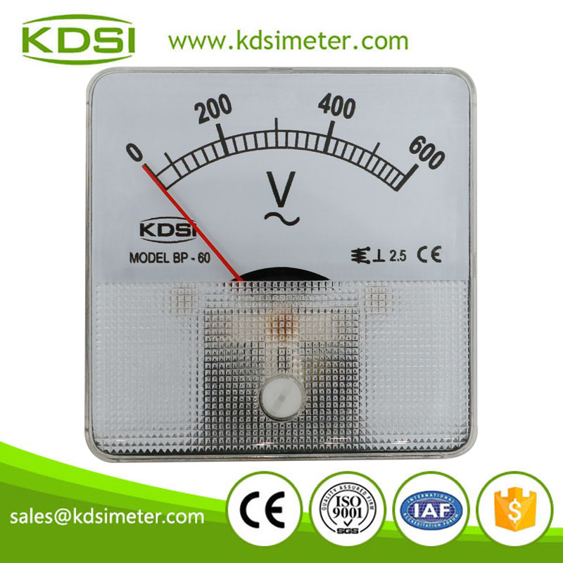 China Supplier BP-60 AC600V direct analog ac panel din rail voltmeter