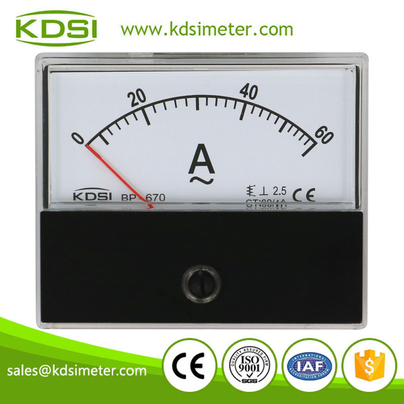 20 years Professional Manufacturer BP-670 AC60/1A analog panel ac amp panel meter