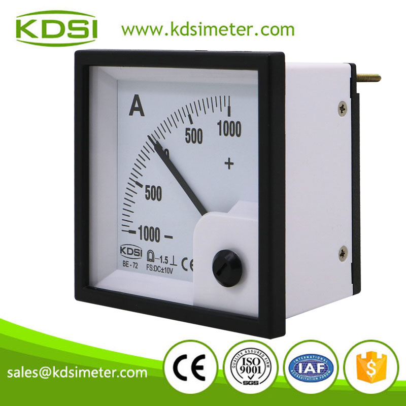 Factory direct sales BE-72 DC+-10V +-1000A analog ampere panel dc high precision ammeter