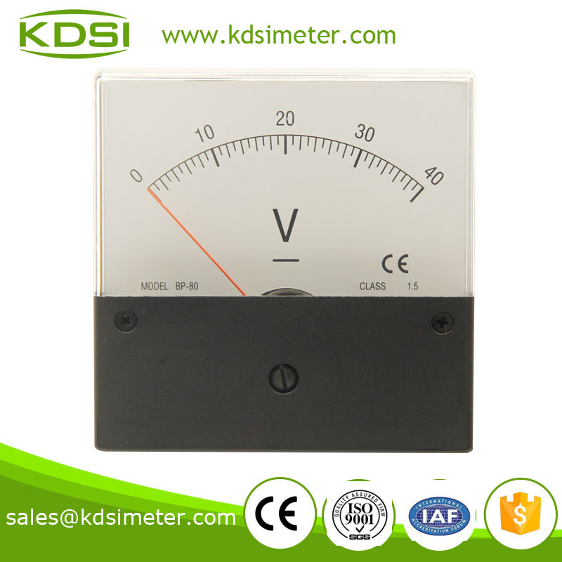 BP-80 80*80 DC Voltmeter DC40V TAIWAN technology best quality analog panel meter
