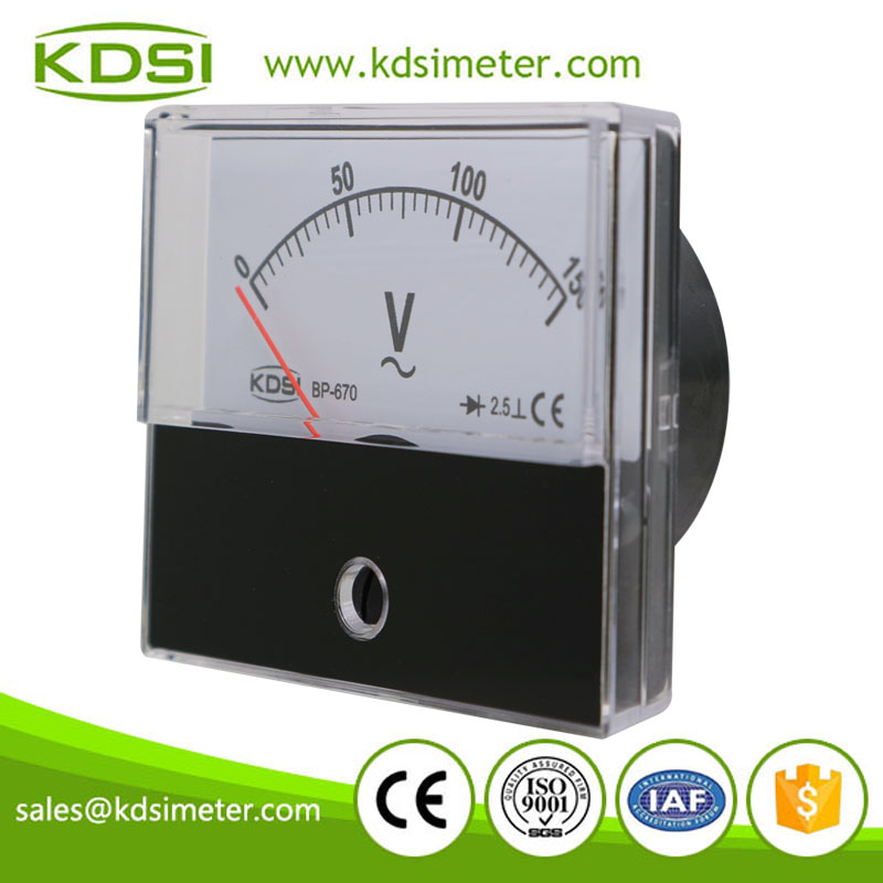 Taiwan technology BP-670 AC150V rectifier analog panel mount voltmeter