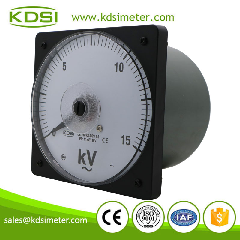 Factory direct sales LS-110 AC15kV 11kV/110V wide angle panel mount voltmeter