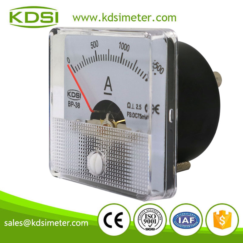 20 years Professional Manufacturer BP-38 DC75mV 1500A panel analog electric small ammeter