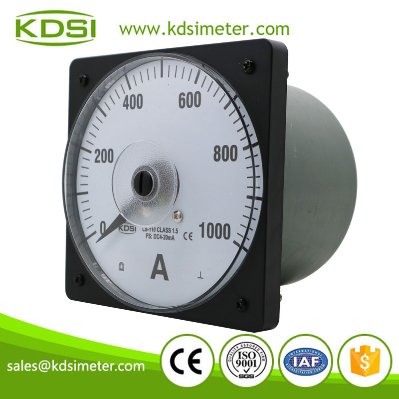 Marine meter wide angle LS-110 4-20mA 1000A panel analog dc ammeter with output
