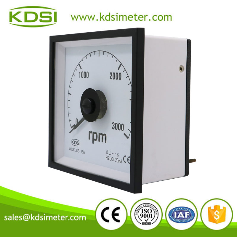 Marine meter BE-96W DC4-20mA 3000rpm analog wide angle electronic rpm meter