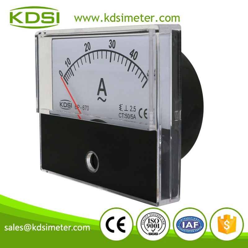 China Supplier BP-670 AC50/5A panel analog ac ammeter ac voltmeter